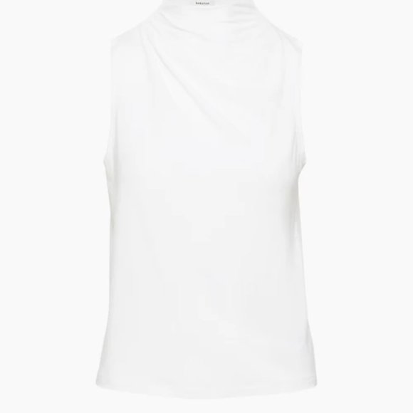 Babaton Boardroom Sleeveless Cowl Mockneck top - White - New With Tags! - Picture 1 of 7